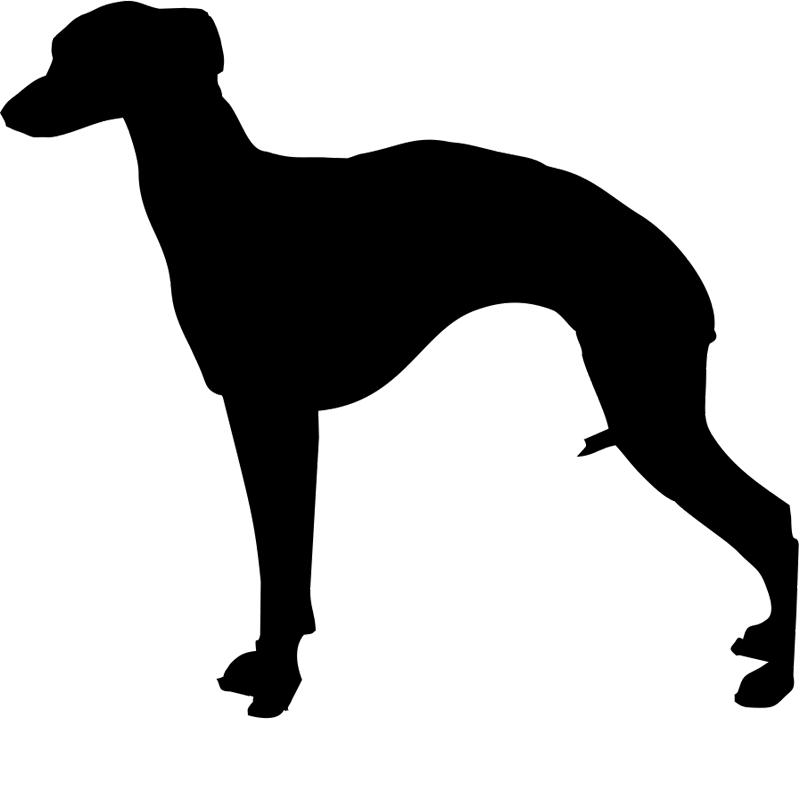 T-W Hundsiluetter Klädtryck från