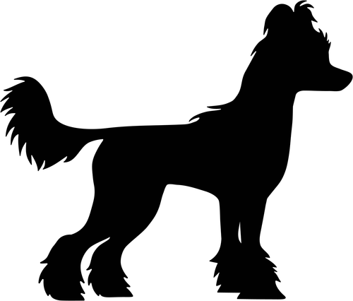 C-F Hundsiluetter Klädtryck från